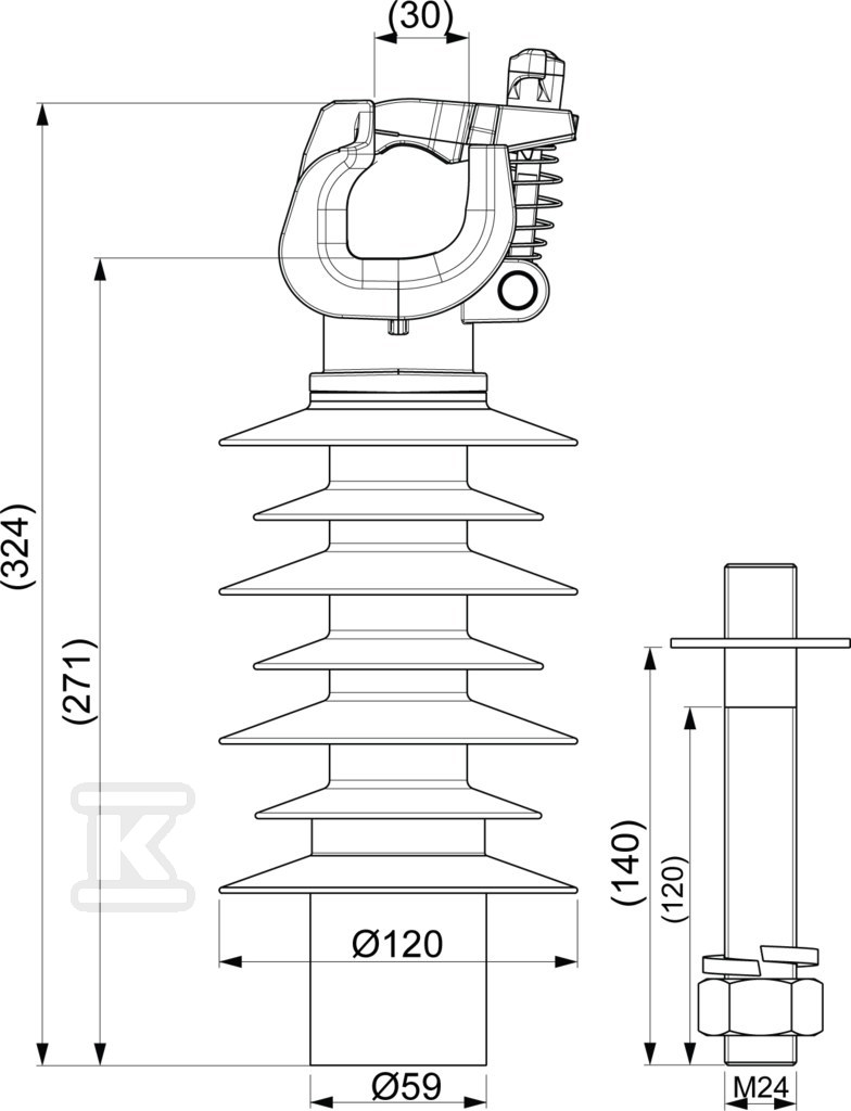 Kompozytowy izolator wsporczy z - SDI83.2M24